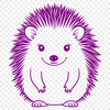 A colorful digital illustration of a hedgehog, suitable for vector design and cutting machine projects.