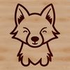 A vector illustration of a small, adorable animal sitting down with a minimalistic design style.