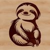 A digital illustration of a sloth in a relaxed pose, suitable for vector design and commercial or personal projects.