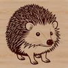 Whimsical Hedgehog Design A small, spiky mammal with a distinctive appearance, rendered as a vector graphic.