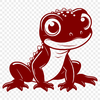 Salamander Illustration A colorful illustration of a salamander, suitable for digital design projects.