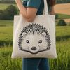 Vector Hedgehog Face and Body A detailed illustration of a hedgehog's face and body.