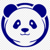 Simple Line Art Panda Design A vector graphic image of a panda featuring simple lines and shapes, suitable for digital use.