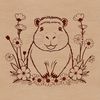 South American Animal Icon A digital illustration of a large rodent with a flat tail, found in South America.