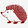 Vector Animal Design - Prickly Friend A detailed illustration of a hedgehog in various colors, suitable for vector graphics and cutting machine designs.