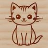Domestic Cat Silhouette SVG A simple illustration of a sitting domestic cat, suitable for digital design.