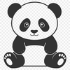 A vector graphic representation of a giant panda animal.