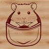 Free SVG Vector Graphic Animal A cute, furry hamster illustration in vector format, suitable for digital design.