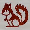 Whimsical Woodland Critter Icon A simple line drawing of a cute squirrel animal icon in vector format.