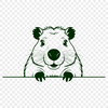 Capybara SVG Graphic Art A detailed illustration of a capybara, the world's largest rodent species.