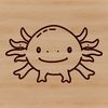 Stylized Axolotl Portrait A simple line drawing of a cute axolotl's head, depicted in a stylized format.