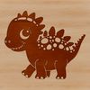 Vector Prehistoric Dinosaur Design A prehistoric baby dinosaur figure designed as a vector graphic.