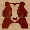SVG Vector Animal Icon A vector illustration of a badger, a wild animal native to various parts of the world.