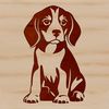 Adorable Sitting Beagle Dog Breed A sitting Beagle dog breed in vector format.