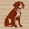 Beagle Clip Art Image A digital rendering of a beagle animal sitting, suitable for clip art and design use.