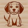 Free Vector Beagle Design A sitting beagle dog, depicted in a simple vector design, suitable for various digital applications.