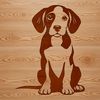 SVG Beagle Clip Art Design An SVG design featuring a beagle animal, suitable for personal or commercial use.