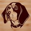 Friendly beagle face illustration A vector illustration of a friendly beagle's head.