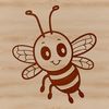 Sweet Bee in Flight A cartoon illustration of a bee in flight.