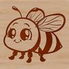 Sweet Flying Bee Illustration A stylized illustration of a flying bee in vector format.