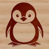 Black and White Penguin Clip Art Design A black and white penguin illustration in a vector format