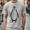 Free Vector Penguin Clip Art Design A stylized outline of a penguin bird designed as a reusable clip art template for digital design projects.