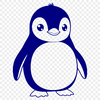Simple Black and White Penguin Clip Art A black and white penguin illustration in vector format.