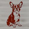 Close-up illustration of a Boston Terrier breed dog sitting in a neutral background.
