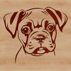 Cute Boxer Dog Head SVG A vector illustration of a cute Boxer dog's head.