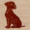 Boxer Breed Illustration in SVG Format A digital illustration of a sitting Boxer dog breed.