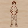 Free Vector Clip Art Character Illustration of a young boy in vector format, suitable for use in various digital applications.