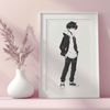 Young Casual Boy Clip Art SVG A young boy in casual clothing, suitable for use as clip art.