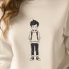 Simple SVG Illustration of a Boy Simple silhouette design of a child made using SVG format.