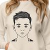 Cute Child Portrait with High-Quality Vectors A young boy illustration made from high-quality vector graphics.