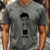 Cute Young Character A young boy figure illustrated in vector format.