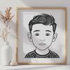 Free SVG Clip Art for Commercial Use A young boy's illustration in vector format, suitable for various applications.