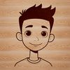 Boy Character Clip Art A simple illustration of a young boy in casual clothing.