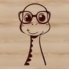 Baby Brachiosaurus in Shades A baby Brachiosaurus dinosaur wearing glasses, depicted in a prehistoric scene.