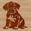 Bulldog Breed Vector Graphic Illustrative vector design of a sitting Bulldog dog breed.