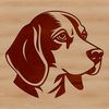 Close-up depiction of a dog breed known as the Beagle, suitable for graphic design projects.