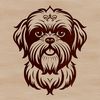 Friendly Shih Tzu Breed Clip Art A small breed dog with a flat face and long coat.