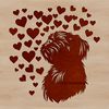 Digital Dog Breed Design with Distinctive Head Shape A cute dog breed with a distinctive head shape, illustrated in a digital format.