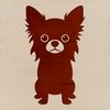 An SVG graphic representation of a tiny Chihuahua animal design.
