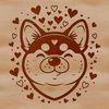 Cute Dog Head Illustration Vector A detailed illustration of a Shiba Inu dog's head, suitable for vector art and clipart designs.