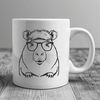 Webbed Wonder - Rodent in Shades A South American rodent with distinctive webbed feet, wearing a pair of glasses on its head.
