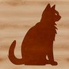 Feline Companion Vector Graphic A sitting cat illustrated as a vector graphic.