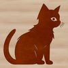 Adorable Feline Illustration Download A vector illustration of a cat sitting on its haunches.