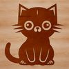 Clean Cut Cat Clip Art A sitting domestic cat depicted in a clean vector design.