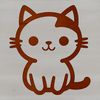 Cute Cat Illustration in Simple Lines A simple line drawing of a sitting cat, suitable for vector design and commercial or personal use.
