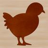 Line-Drawn Chick Illustration A simple line-drawn illustration of a single chick standing on its own.